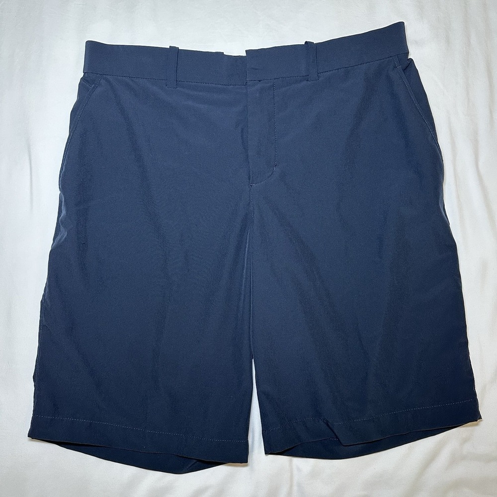 Nike Golf Hybrid Shorts Mens 35 Navy Blue Dri-Fit Stretch Performance Tech Blend